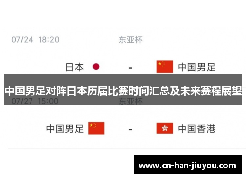 中国男足对阵日本历届比赛时间汇总及未来赛程展望