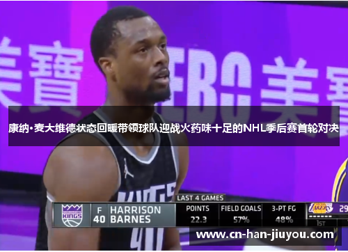 康纳·麦大维德状态回暖带领球队迎战火药味十足的NHL季后赛首轮对决